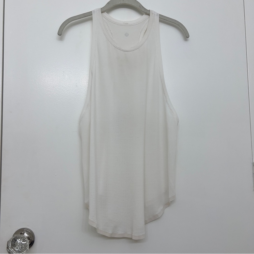 Lululemon White Racerback Perforated Tank​
